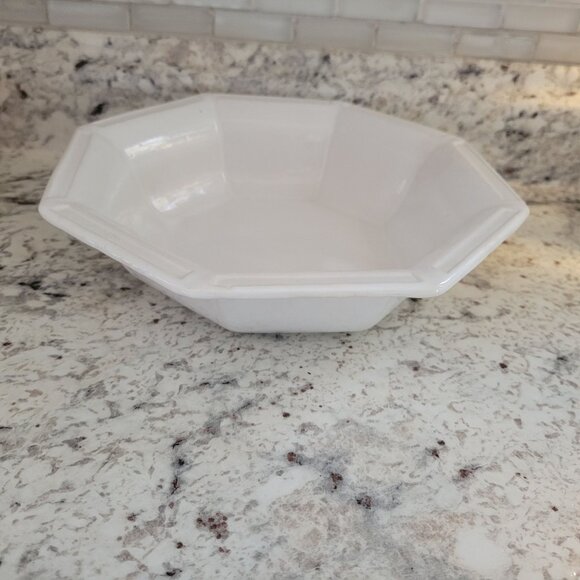 USA Other - White Octagonal Ceramic Bowl 7534 USA Marked 10" Diameter